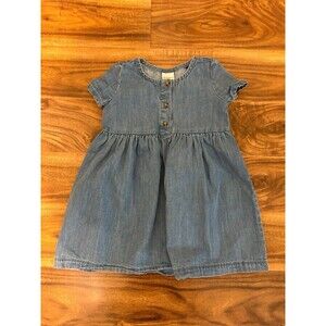 Hanna Andersson Chambray Short Sleeve Dress, Size 3T
